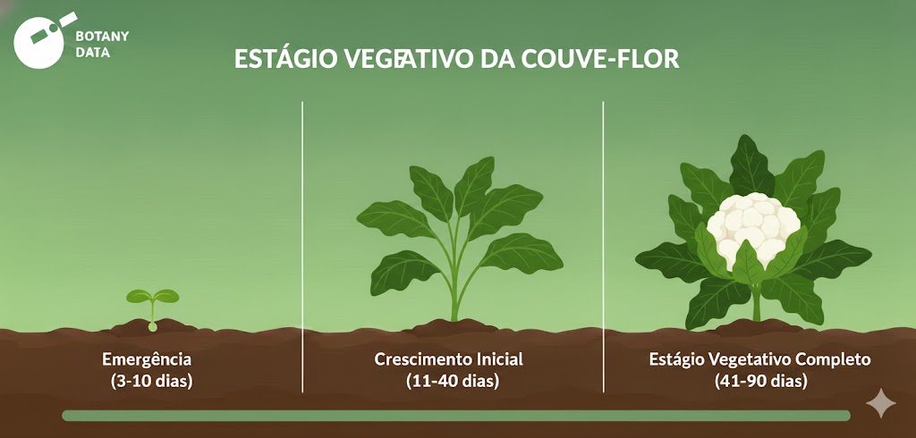 Couve-flor em estado vegetativo